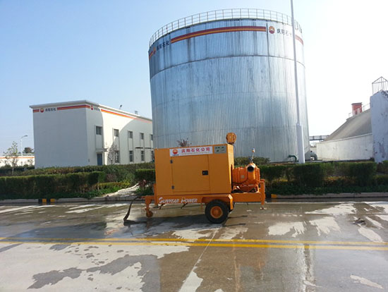 防爆型柴油机抽水泵车在庆阳石化