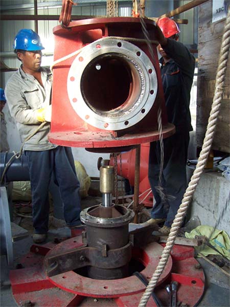 立式柴油机长轴泵在安装调试
