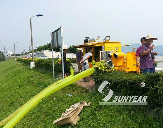 广州三业抢险救灾专用发电及给排水一体设备通过佛山市某区政府验收