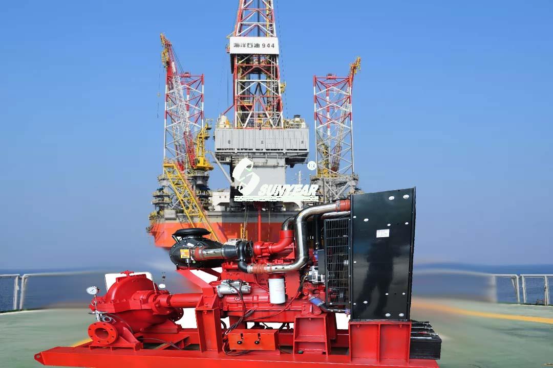 三业科技柴油机消防泵运用在中海油海南东方项目
