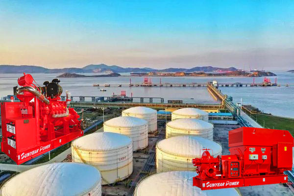 三业消防泵组应用在舟山广厦石油中转储运工程二期